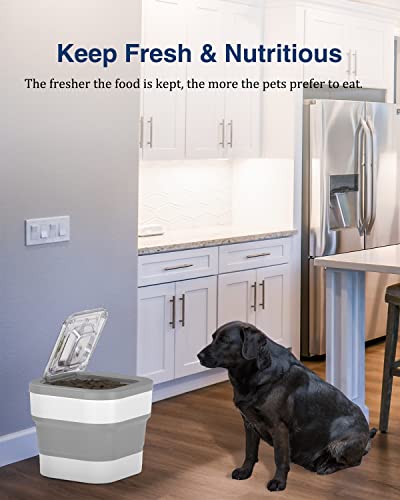 Somkaco Dog Food Storage Container, Collapsible Dog Food Container With Transparent Lid And Scoop, Large Pet Food Storage For Dog, Cat And Other Pet #TOP5