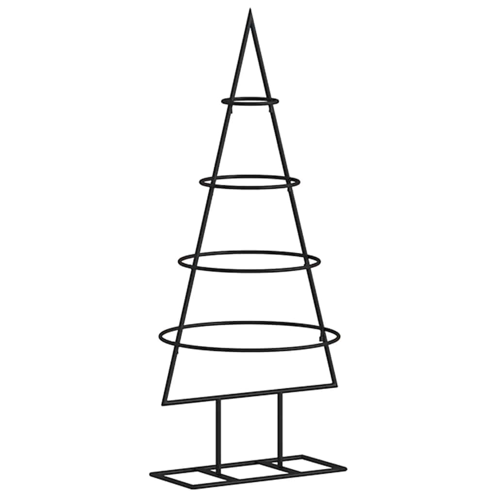 Metall Weihnachtsbaum Deko Schwarz 60 cm, DIY-Christbaum, pulverbeschichteter Stahl, moderner Look, platzsparend, für Innen- & Außenbereich, vielseitige Weihnachtsdekoration