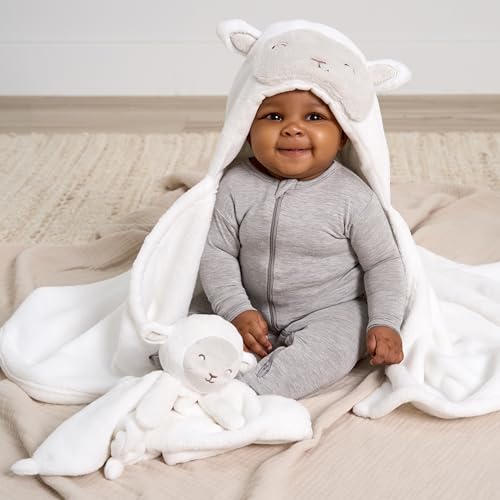 Image of Gerber Baby Unisex Hooded Wearable Blanket & Security Blanket Set, Celestial, One Size
