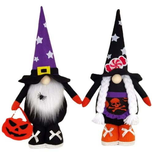 Gnomos navideños de 2 piezas hechos a mano, bonita decoración suave para