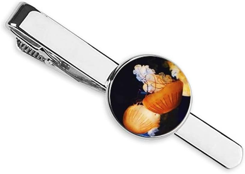 Jellyfish Tropical Sea Marine Organism Necktie Tie Clip Bar Business Man
