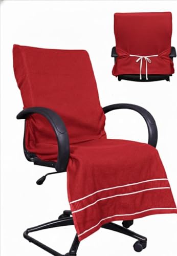 Image of Car Seat Towel Cover, Universal Size 76x152 cm, Soft and Comfortable Seat Protector for All Cars, Single Pack of 1 (1, Ch red, 30x60inc.)