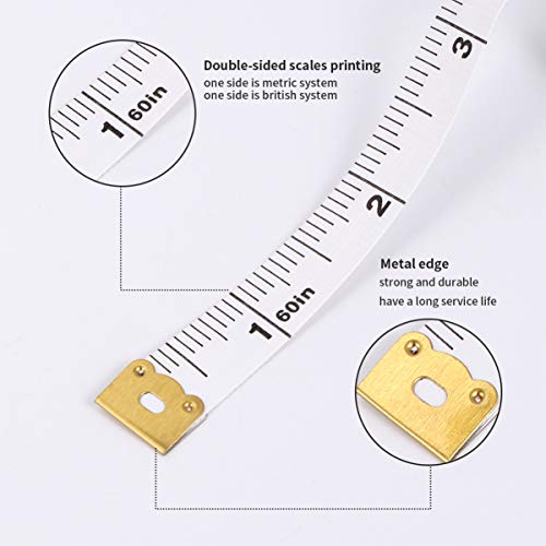 Set de 2 cintas métricas flexibles de alta precisión miniatura 7