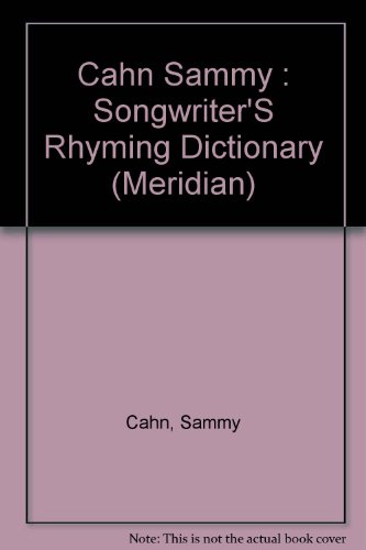 The Songwriter's Rhyming Dictionary 0452009545 Book Cover