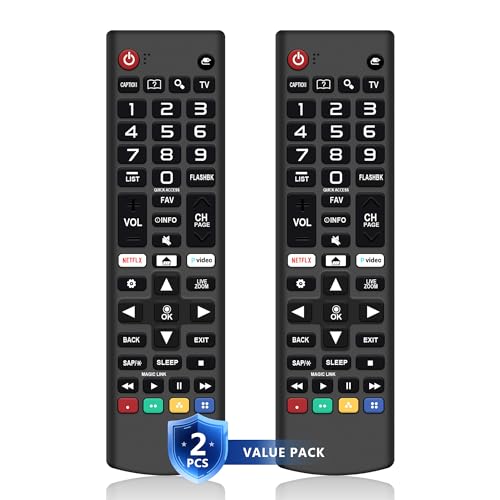 Paquete de 2: repuesto para mando a distancia LG Smart TV, universal para todos los televisores inteligentes LG para AKB75095307 AKB75375604 AKB74915305 AK75675304 AKB76040302 AKB76037601 AKB7567567