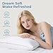 Sasttie Bed Pillows for Side, Back, and Stomach Sleepers - Oeko-Tex Certified Down Alternative Plump Filling - Hotel Quality and Machine Washable, White, Queen Size Set of 2