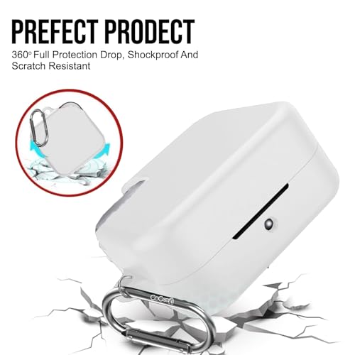 Image of Soft Silicone Case Cover for CMF by Nothing Buds Pro 2 | Buds 2 | Buds 2 Plus (White)