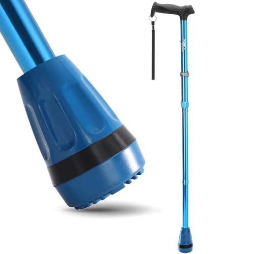 HealthBazaar Bastón de Marcha Todo Terreno, Bastones Plegables para Hombres y Mujeres, Ligero, Ajustable, con amortiguación, para Personas Mayores y Adultos (Azul) HealthBazaar Bastón de Marcha Todo Terreno, Bastones Plegables para Hombres y Mujeres, Ligero, Ajustable, con amortiguación, para Personas Mayores y Adultos (Azul)