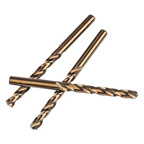 BAtlam Broca helicoidal, reemplazo rápido 5 Piezas Broca de Alta Resistencia HSS M35 Brocas helicoidales de Cobalto para Acero metálico 1 mm 2 mm 3 mm 4 mm 5 mm