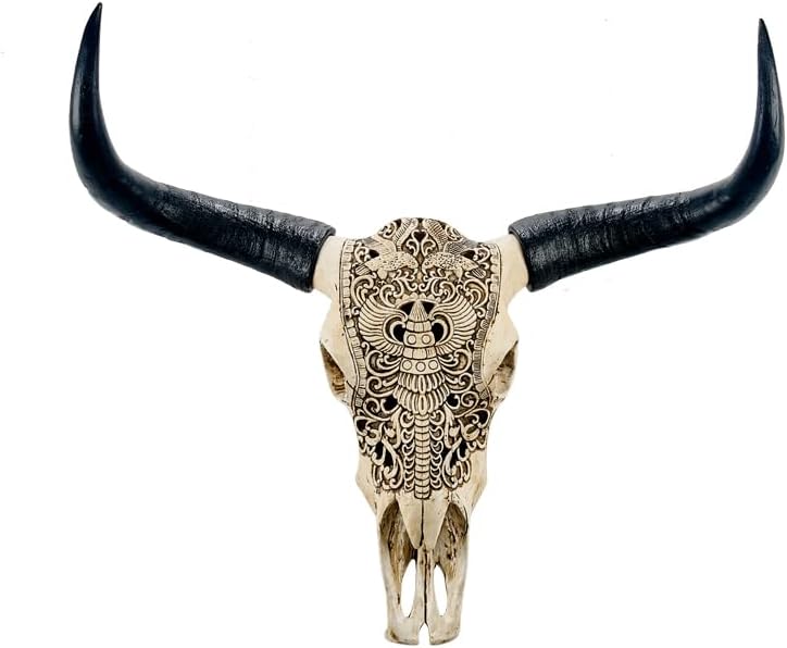 値下げしました！バッファロースカル　牛頭蓋骨　壁掛け彫像　カウボーイ　アメカジ バッファロースカル🌟 バッファローボーン🌟 水牛の本物の頭蓋骨です