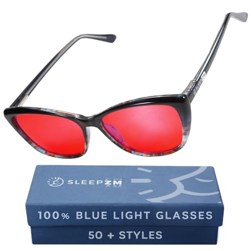Image of Sleep ZM Blue Light Blocking Glasses for Sleep - 100% Red, Blue Mystic
