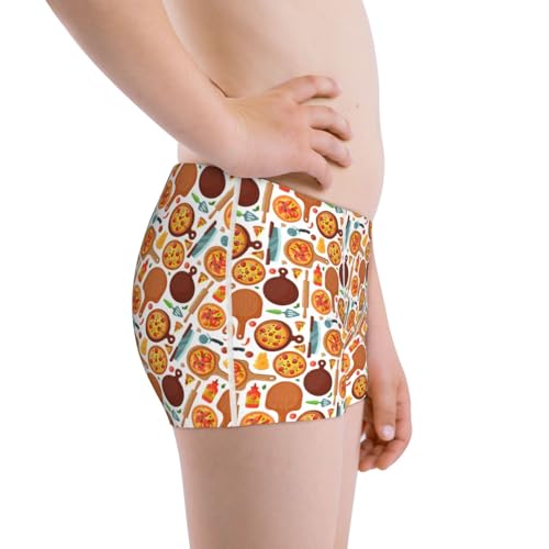 Boys' Cotton Boxer Brief Soft Underwear-Hot Fresh Pizza2