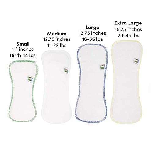 Best Bottom Hemp Cloth Diaper Inserts | Super Absorbent 5 Layer Cloth Diaper Liners With Snaps | All Natural Fabric Machine Washable Cloth Diapers For Babies From Birth - 45 Lbs. (5 Pack, Large) #TOP4