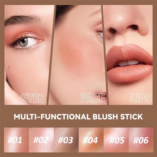 Liquid Blush Glow Blush Beauty Wand, Cream Blush Liquid Blusher Wand - Highly Pigmented, Buildable Radiant Lip and Cheek Tint - Long-Wearing Smudge Proof Cream Blusher for Mature Skin, Pink - Image 6