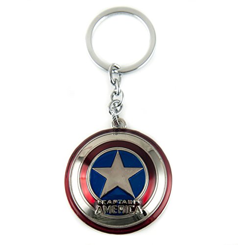 Lzy-magasin Capitaine America's Bouclier Porte-clefs Porte-clés Bag Accessoires Jewelrys (Anneau métal avec strings attaché) - Multicoloured, Multicolore, Silver