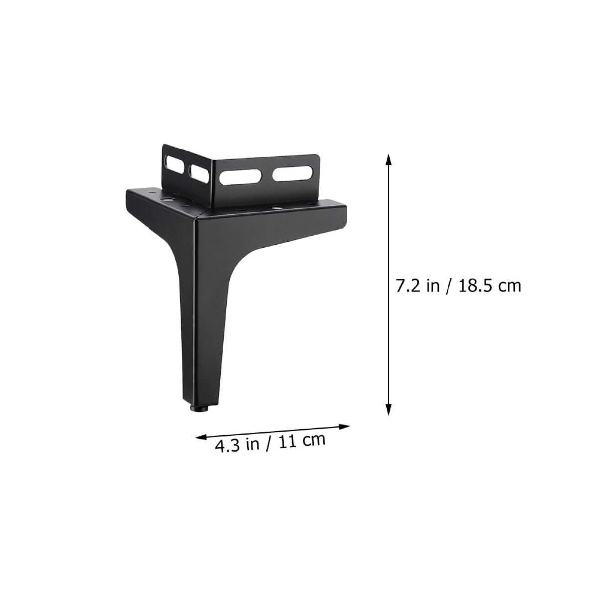 Abaodam Gambe per Mobili in Acciaio Laminato a Freddo Nero 4 Pezzi Supporto Resistente a Umidità e Polvere per Tavolino da Caffè e Divano, Facile da Pulire, Design Creativo per Uso