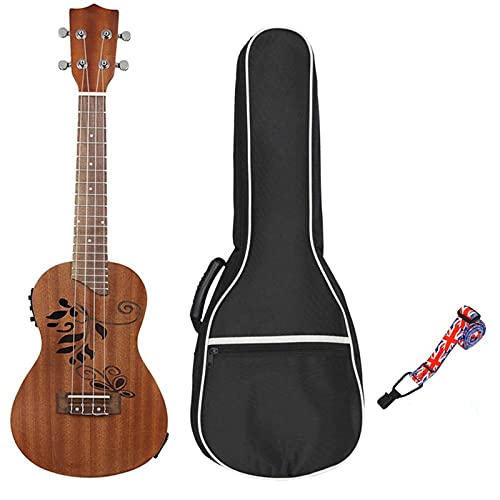 24inch Ukulele Sapele Bois Creux Creux Sculpté avec EQ LCD Tuning Affichage Capo Cordes Instrument De Musique Strap… - Les Beatles, Paul McCartney, John Lennon, RIngo Starr, George Harrison 24inch Ukulele Sapele Bois Creux Creux Sculpté avec EQ LCD Tuning Affichage Capo Cordes Instrument De Musique Strap…