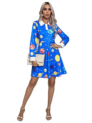 Disfraz Mujer Azul Planeta Talla X-Large miniatura 6