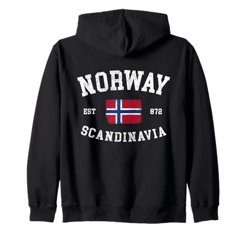Norway Scandinavia Norwegische Flagge Norge Noreg Norwegen Kapuzenjacke