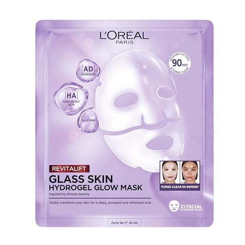LOreal Paris Revitalift Filler Glass Skin Hydrogel Glow Mask Korean-Skincare Inspired Masks 1pc