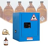 LFHWHKJ Armarios para Almacenamiento de Materiales peligrosos, armarios de Seguridad química, Aptos para líquidos y Productos químicos inflamables.(Blue,4 Gallon)