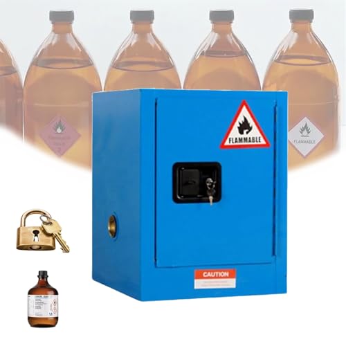 Gabinetes de Almacenamiento peligrosos para líquidos y Productos químicos inflamables, Resistentes al Fuego con estantes Ajustables, Grado de Laboratorio Industrial, Capacidad de 22 galones