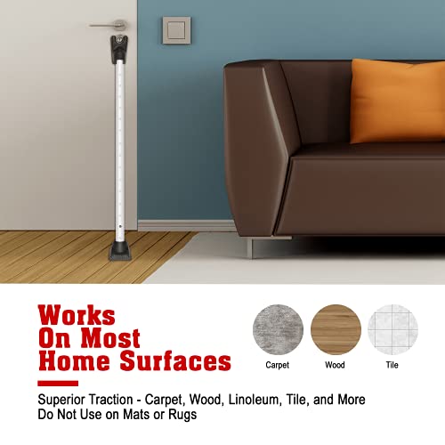SecurityMan 2 in 1 Door Security Bar & Sliding Door Security Bar (2 Pack) - Constructed of High-Grade Iron (350lbs of Force) - Great for Home & Apartment Security - Adjustable Patio Door Lock