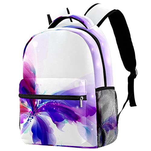 Sac à bandoulière papillon violet mixte pour enfants et ados style décontracté