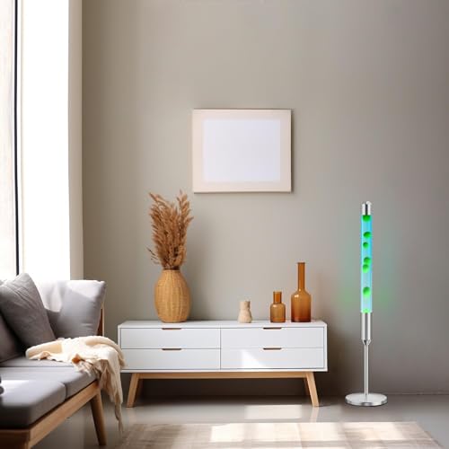 Image of Kyzfy 47.5-Inch Liquid Motion Lamp,Magma Lamp, Mood Relaxation Light,Suitable for Home Decoration,Office Decoration, Cafes,Bars,Etc (Blue Water Green Wax, 47.5 inches)