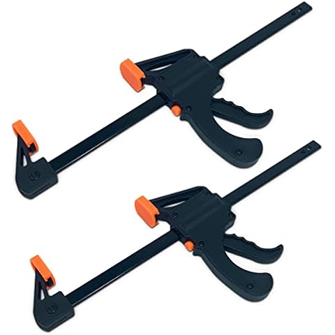 Clamps for Woodwork Quick Grip Ratchet Bar Clamp with Quick Release Lever, Adjustable Woodworking Hardware for Carpenters and DIY Home Works 2 Pack (300mm) Cover
