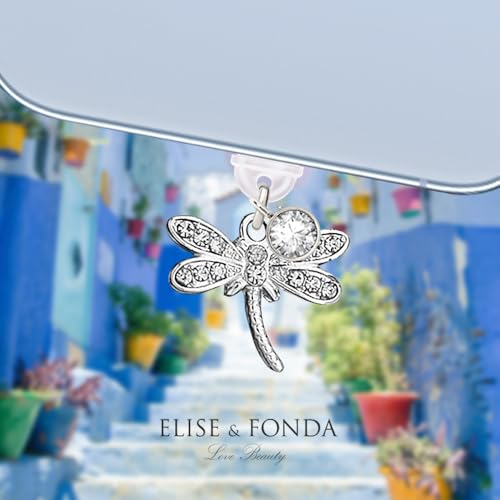 Accesorio protector de cristal ELISE & FONDA Tipo-C con libélula fina 2