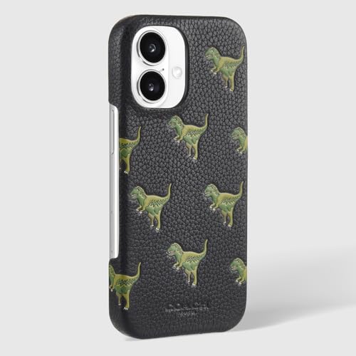 Étui iPhone 16 COACH en cuir véritable pour éviter les rayures