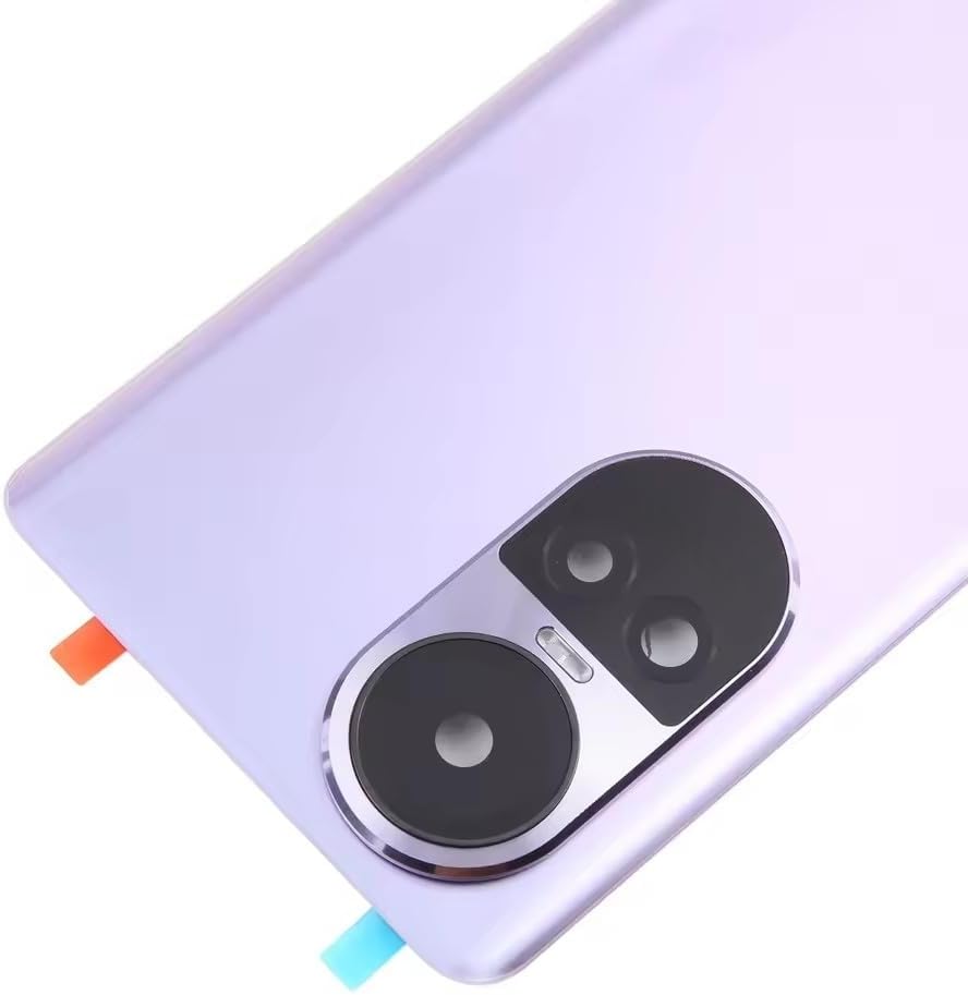 for Oppo Reno10 Pro Global Back Cover Spare Parts Rear Case Back Battery Cover Door Housing with Camera Lens (Purple)