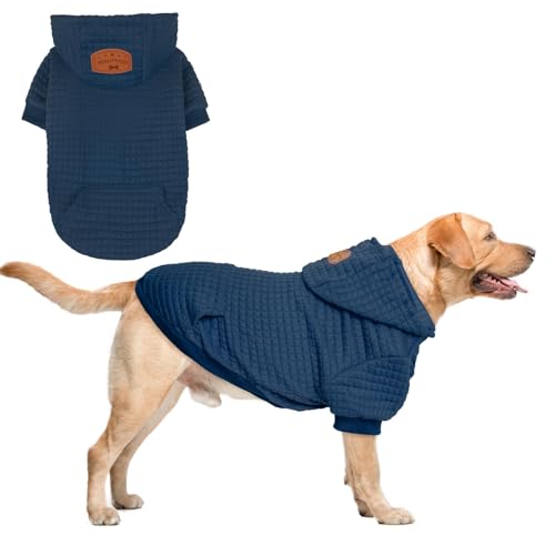Image of BEAUTYZOO Dog Hoodies Sweater for Large Dogs,Waffle‑Like Laminated Pet Coat