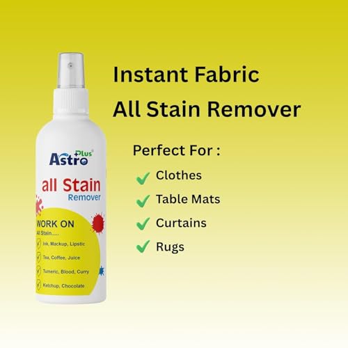 Image of Astro Plus+ Stain Remover Spray for Clothes | Suitable for All Fabrics | Toxin-free Easy to Carry | Eco-friendl Clean All Color Stain Remover Fabric, Carpets, Linens, Laundry (Stain Remover)