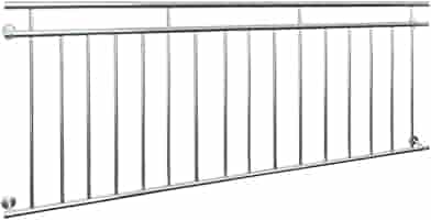 Ringhiera Per Balcone In Acciaio Inox V2A - 90x225 Cm - Design Elegante, Antiruggine, Per Esterni - Foto 2