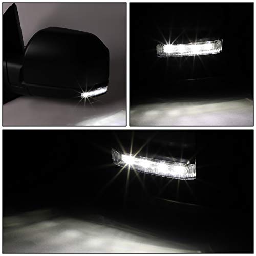 Dna Motoring Twm-058-Oe-T888-Bk-Cl-L Powered+Heated+Led Signal Puddle Light Factory Style Side Mirror Left Compatible With 15-18 F-150 With 22-Pin Plug #TOP3