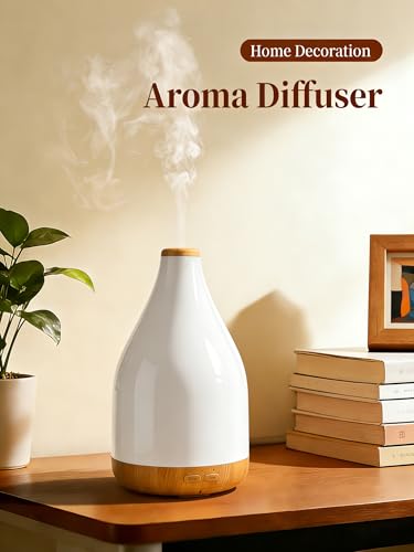 Essential Oil Diffuser for Home, Modern Décor Aromatherapy Diffusers Large Room Fresh Air Scent, 300ml Ultrasonic Cool Mist Humidifier, 24H Work & 1-3-6H Timer Auto Shut-Off, 7 Color LED Light - Image 3