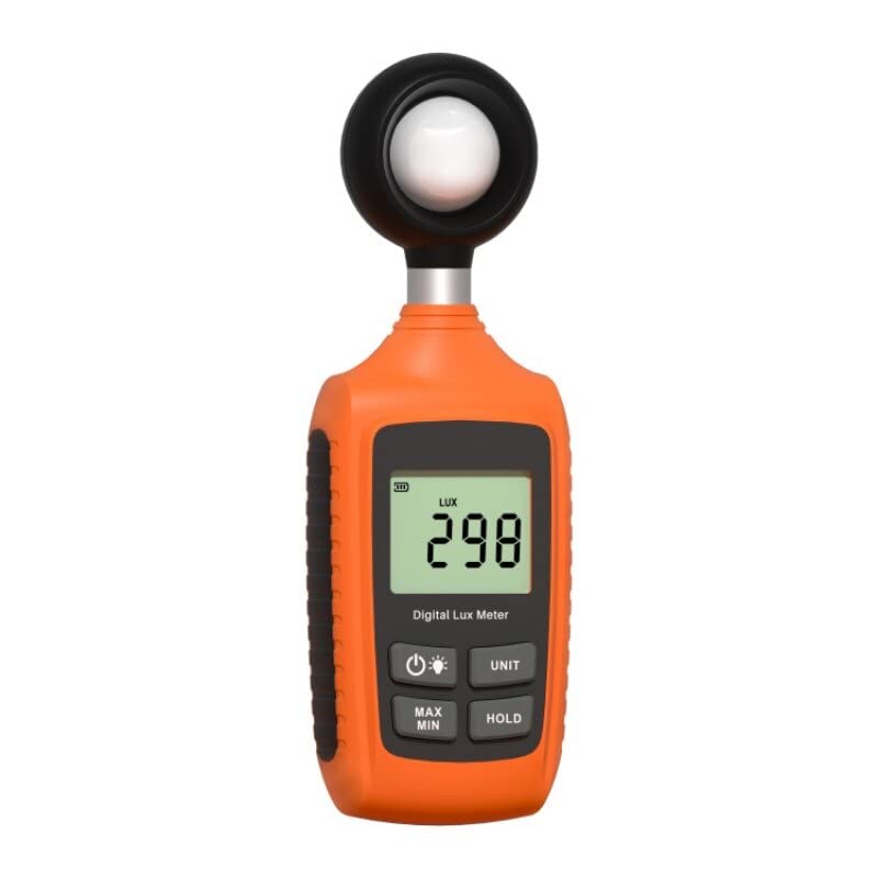 Digital Lux Meter for Measuring Light Levels - Portable Illuminance Tester 0-200K Lux with Backlit Display - for Homes, Offices, Greenhouses and More