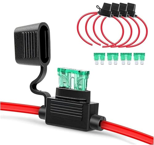 Fusible de la lame voiture 30A avec support étanche 12 calibre ATC ATO | Lot de 5