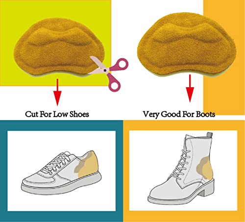 SPACE LION Leather Heel Grips, 3 Pairs, Khaki, Unisex