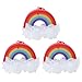 minkissy 3pcs Rainbow Bath Sponge Rainbow Loofah Body Scrubber Kids Shower Brushes Shower Balls Body Scrubber Exfoliator for Toddler Baby Kids Body Shower