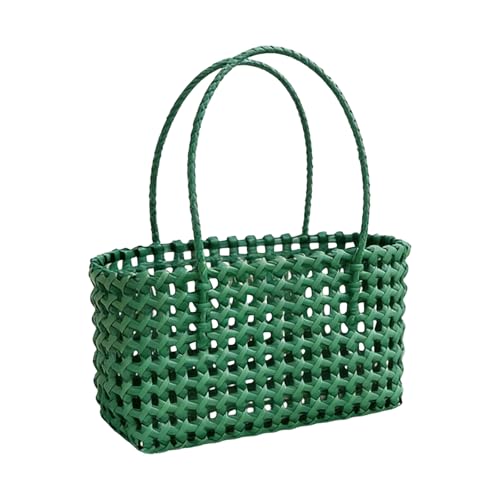 Sac à main en PVC à structure renforcée tissée tendance contemporaine