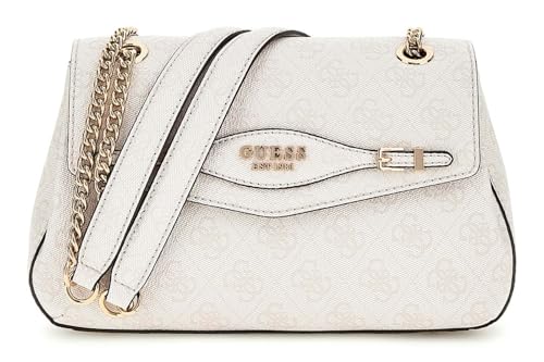 Sac bandoulière blanc Katya GUESS xbody flap bag petit format à rabat