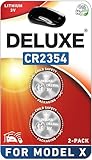 Key Fob Replacement Batteries for Tesla Model X & X Plaid (CR2354 Remote OEM Battery) (Pack of 2)