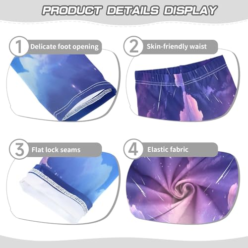 Toddler Girls Leggings Printed Yoga Pants Leggings Purple Bule Cloudy One for Kids3