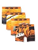 KTM Herren Set 4pcs PK2614 Größe: M-Pack 4 Boxer-Mikrofaser (92% Polyester-8% Elasthan) -mit den charakteristischen Farben der Marke, Medium