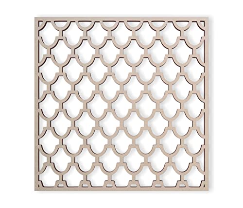 Lattice Panel with a Roof Shingle Design MDF Home & Yard Décor - Wall Panel - Privacy Screen - Trellis - Indoor and Outdoor Use