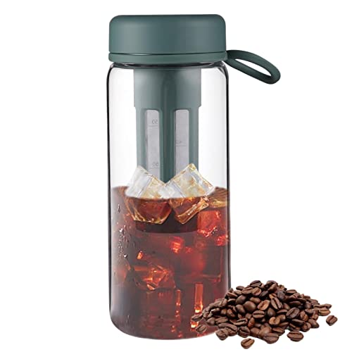 Iced Coffee Maker,Cold Brew Coffee Maker,ice coffee making,iced coffee machine,Coffee Maker Brewer Bottle with Scale,Cold Brew Jar for Tea, Portable Kitchen Supplies for Hiking,Fitness Gym,Camping
