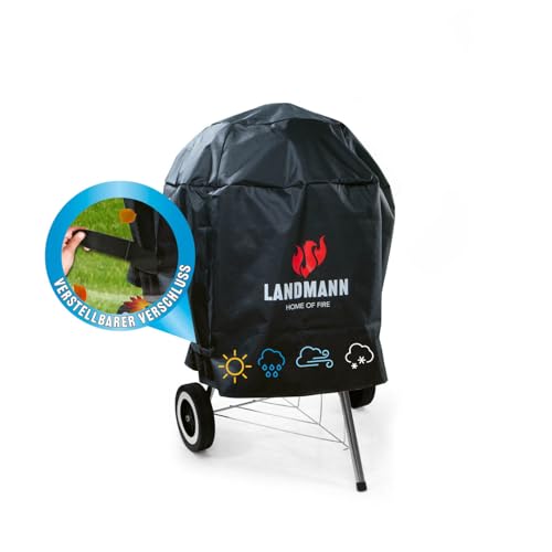 Landmann Grillabdeckung | PVC Grillzubehör - Wetterfest | Abdeckhaube für Grills | Grillhaube, Abdeckplane für Outdoor | Wetterschutzhaube für Grill - reißfest | 70x90 cm, Schwarz Landmann Grillabdeckung | PVC Grillzubehör - Wetterfest | Abdeckhaube für Grills | Grillhaube, Abdeckplane für Outdoor | Wetterschutzhaube für Grill - reißfest | 70x90 cm, Schwarz